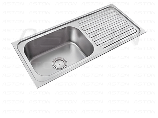SS Kitchen Sink With Drain Board